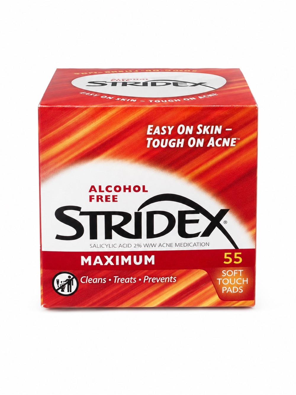 Maximum Acne Treatment Pads — Alcohol Free, Red Packaging